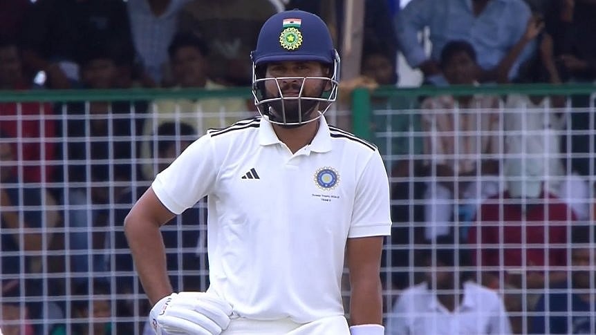 India C captain Shreyas Iyer in Duleep Trophy. - Photo: X | CricCrazyJohns